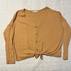 American Eagle Oversized cardigan Waffle Sweater Size Medium